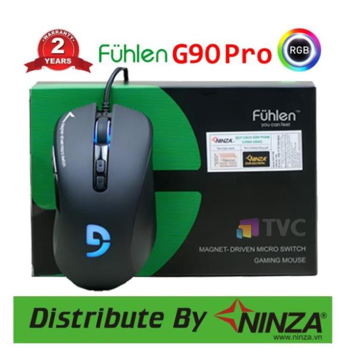 Chuột Fuhlen G90 Pro Led RGB, Nút bấm quang học chuyên game, Bảo hành 2 năm