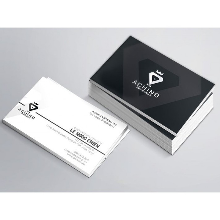 In 500 Danh thiếp GIÁ RẺ / Giấy C300 / Kích thước 90 x 54 mm / Cán màng / Không cán