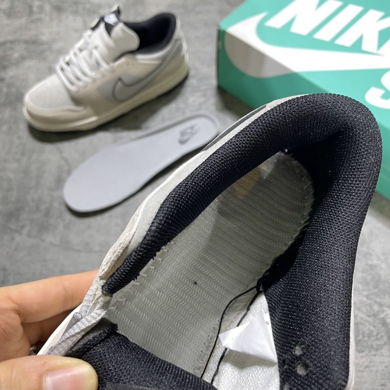 GIÀY SB DUNK GREY XÁM DA LỘN VIỀN ĐEN SC