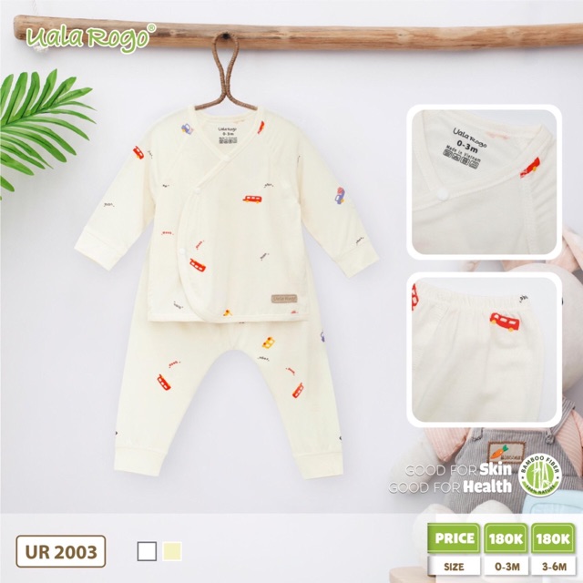 Bộ cài lệch Ualarogo cho bé trai/bé gái sơ sinh đến 6 tháng tuổi