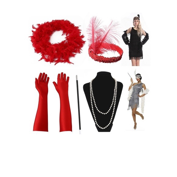 Bộ đồ hóa trang Set phụ kiện phong cách Gatsby dự tiệc