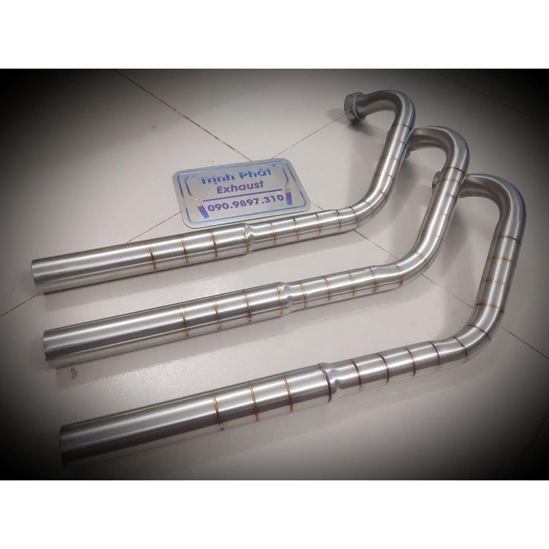 cổ pô inox 304 mối hàn titan cho xe ex135 winner ex150 raider