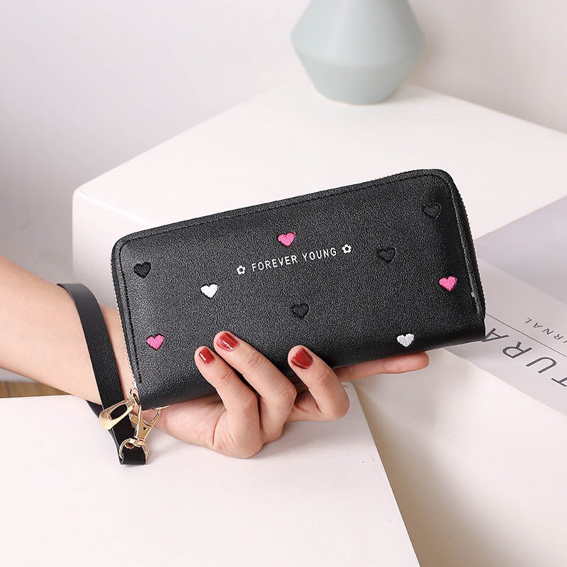 Ví nữ đựng tiền nhiều ngăn dáng dài 389 chất da cao cấp phong cách thanh lịch