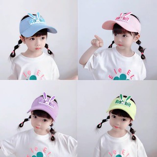 Mũ lưỡi trai tai thỏ hở chóp cho bé gái (bao hàng loại 1)