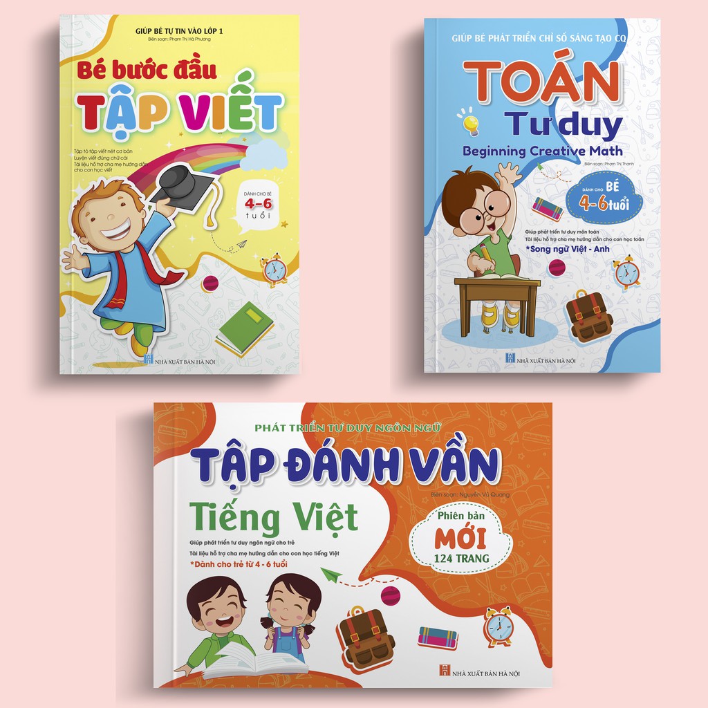 Sách Toán Tư Duy - Bé Khởi Đầu Tập Viết - Tập Đánh Vần Tiếng Việt (Bộ 3 Cuốn)