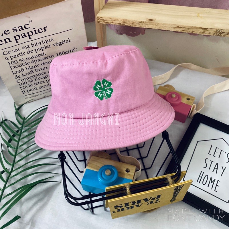 Nón Bucket 1 Mặt Cỏ 3 Lá