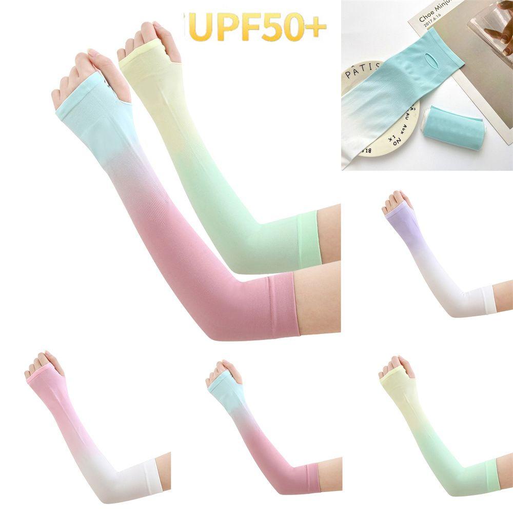 🏆7.7 Tay Áo Băng 【-5°CVỏ Bọc Cánh Tay Co Giãn Chống Tia UV Màu Gradient Thoáng Khí Cho Nữ