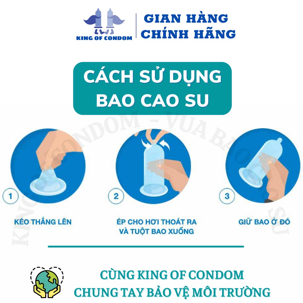 Bao Cao Su OK Hàng Việt Nam Chất Lượng Cao Siêu Mỏng Hương Dâu Tây, Bạc Hà, Nho, Không Mùi (Lẻ 1 Bao) - King Of Condom