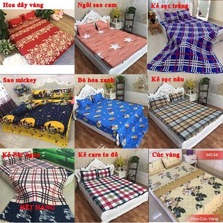 [Free ship-xả kho nghỉ bán]Ga trải giường,Drap ga giường mềm mịn hoa văn,hoạt hình,kẻ