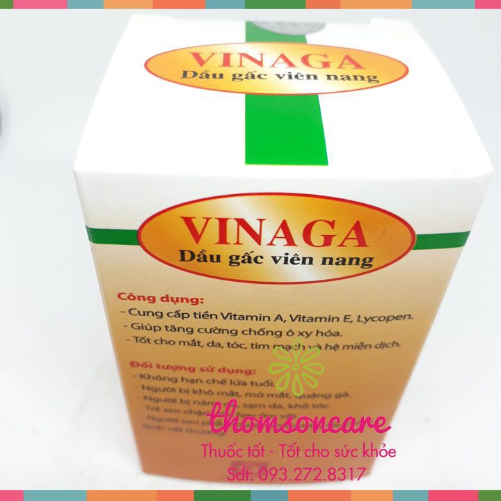 Dầu gấc Vinaga giúp sáng mắt đẹp da - ngăn ngừa lão hóa | BigBuy360 - bigbuy360.vn