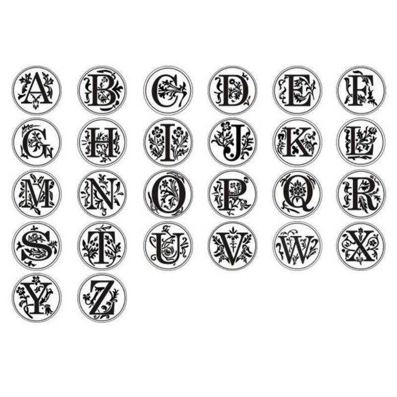 Mặt dấu đồng chữ cái dấu sáp niêm phong A (chưa kèm cán gỗ) seal stamp