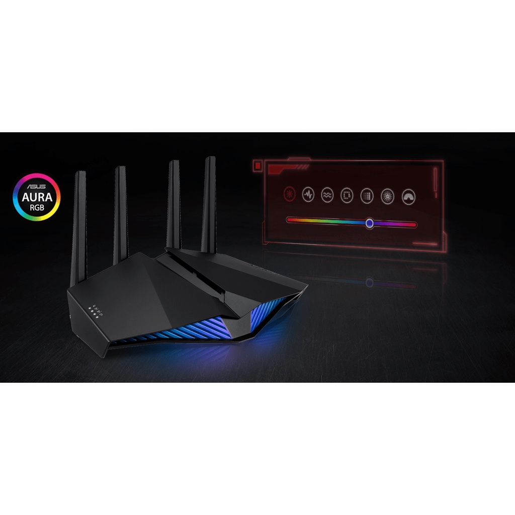 Bộ phát wifi ASUS gaming RT-AX82U - Bộ định tuyến chơi game WiFi 6 băng tần kép AX5400, hỗ trợ WiFi Mesh