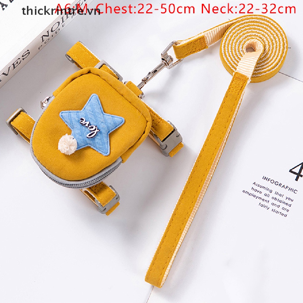 Bộ Dây Dắt Thú Cưng Đi Dạo Kèm Dây Dắt Tiện Dụng