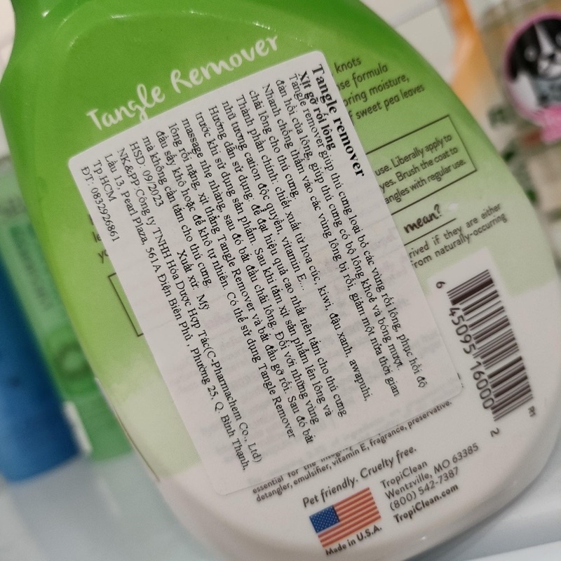 [ 118ml ] Xịt gỡ rối lông TropiClean Tangle Remover