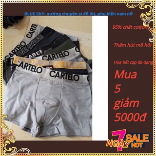Quần Lót Nam 💖 Freeship từ 50k 💖   quần lót nam đùi com bo 5 chiếc- sịp nam chất cotton với nhiều loại cạp đa dạng