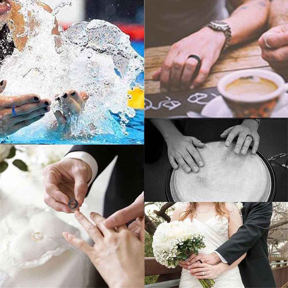 Nhẫn Silicon Cao Su Nhiều Màu Sắc Kiểu Dáng Thể Thao Thời Trang