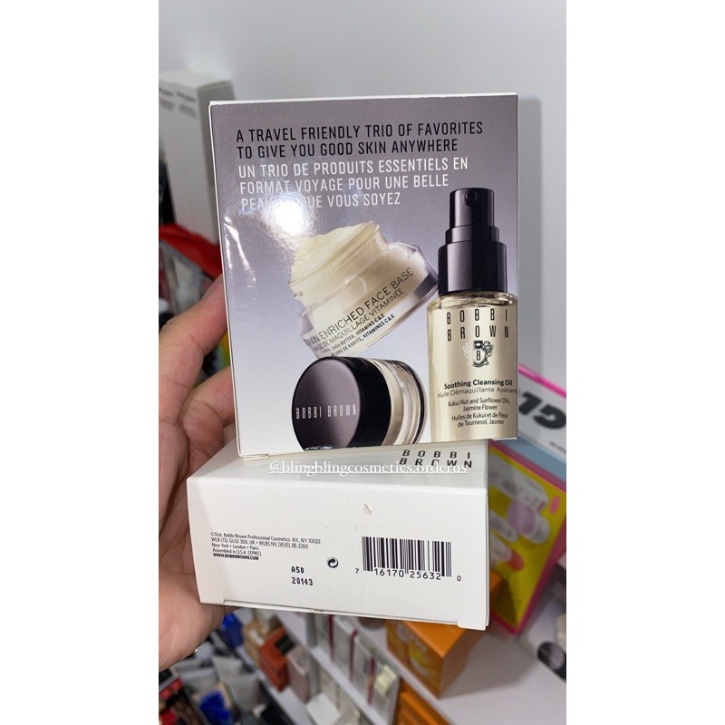 Set dưỡng, lót Bobbi Brown 3 món mini