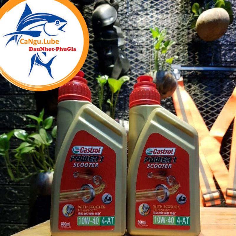 Nhớt castrol power 1 scooter, nhớt castrol 10W40, nhớt xe ga tiến tiến nhiều phiên bản