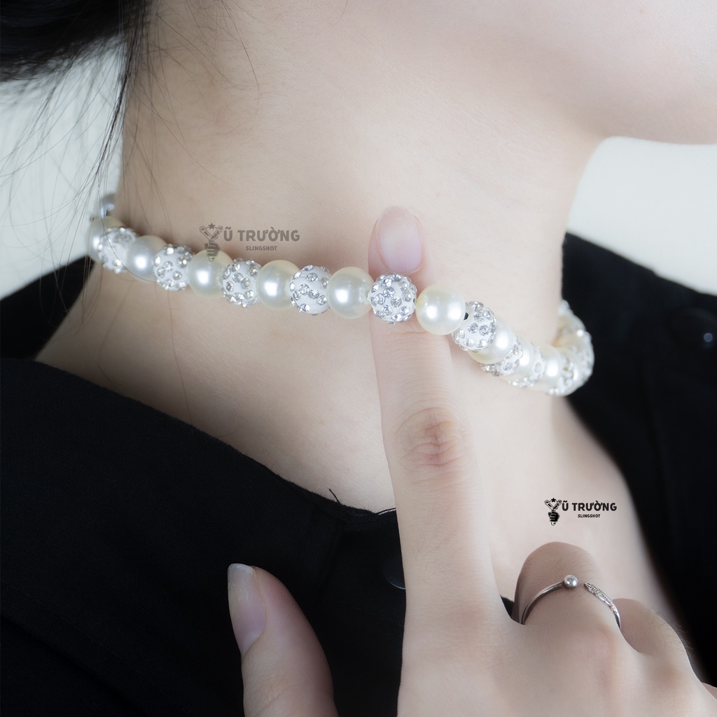 Dây chuyền ngọc trai nhân tạo unisex giành cho nam và nữ