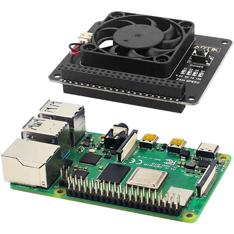 Mũ Lưỡi Trai Kèm Quạt Tản Nhiệt Cho Raspberry Pi 4B 3B + 3B