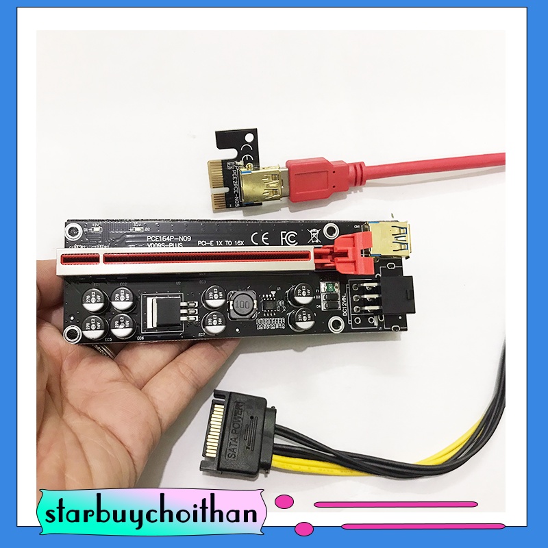 Dây Riser Mới 100% Hàng Chuẩn / Riser pci-e 1x to 16x dây usb 3.0 | WebRaoVat - webraovat.net.vn