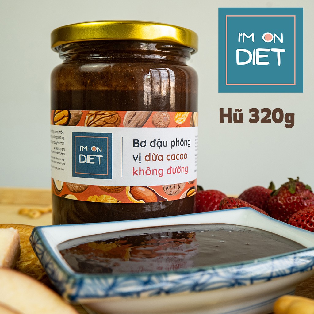 BƠ ĐẬU PHỘNG VỊ DỪA CACAO KHÔNG ĐƯỜNG [Sánh Mịn] | I'M ON DIET | 220g - 320g | Ăn Kiêng - Eat Clean - Ăn Chay