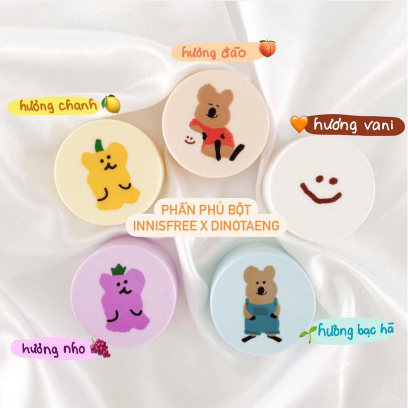 [Limited Edition] Phấn Phủ Kiềm Dầu INNISFREE x DINOTAENG X Peanuts No Sebum Mineral Powder