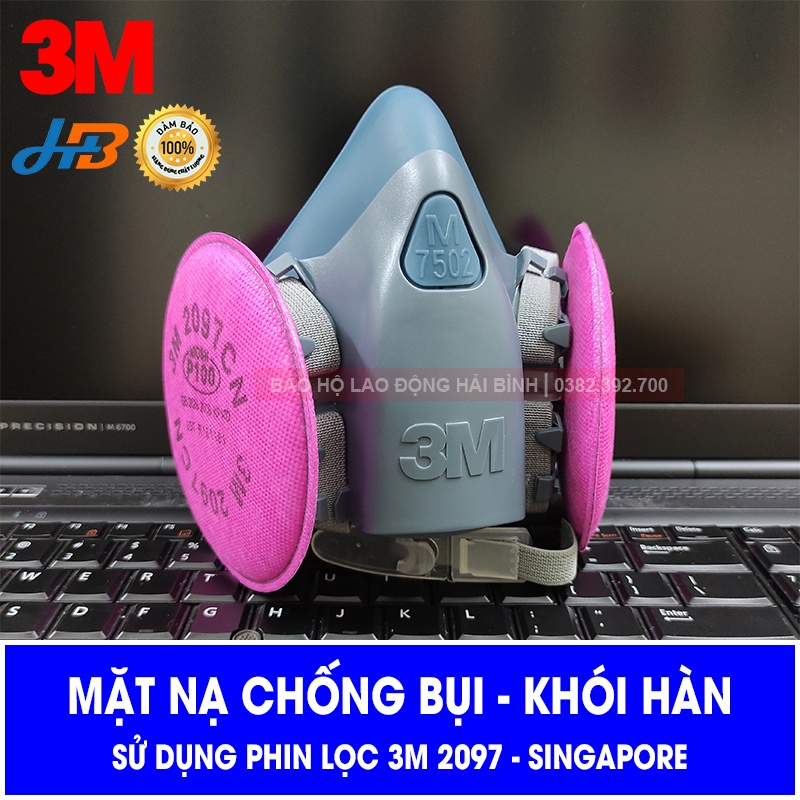 [6 PHIÊN BẢN] Mặt Nạ Phòng Chống Độc 3M 7502 - Mặt Nạ Phun Sơn, Phun Thuốc Trừ Sâu, Hóa Chất - Khẩu Trang Chống Độc 3M.