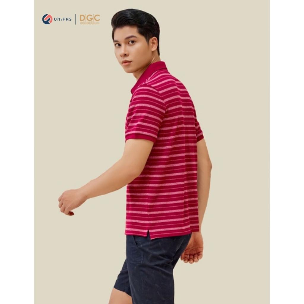 Áo polo nam DGCs ngắn tay họa tiết kẻ ngang phong cách năng động, chất Cotton cao cấp thoáng mát SAPBB05M