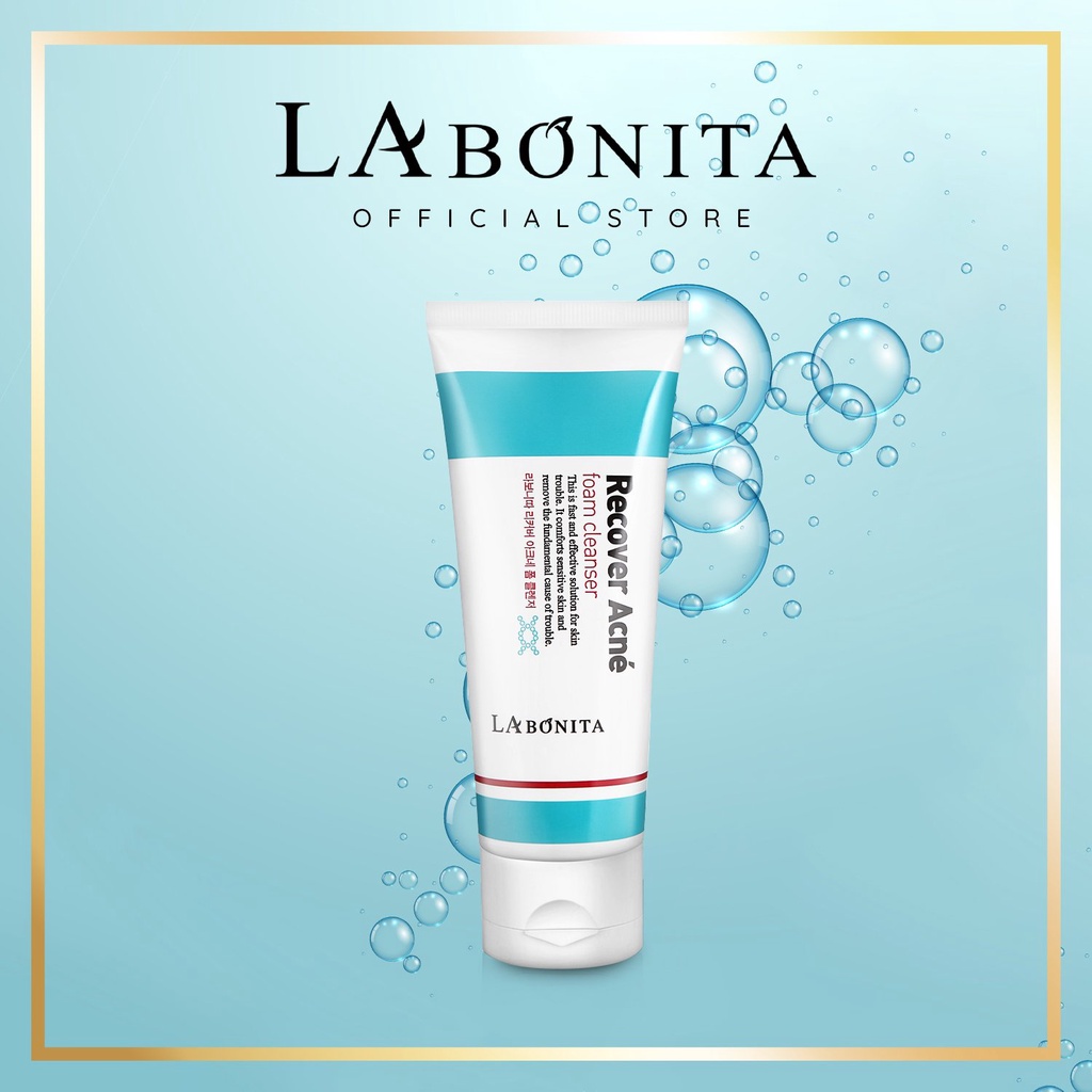 Sữa rửa mặt giảm mụn, phục hồi & dịu da - La Bonita Recover Acne Foam Cleanser 100ml