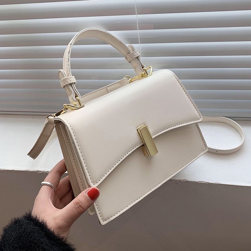 Túi xách đeo chéo nữ da cao cấp khóa chữ nhật cầm tay đeo chéo thời thượng dây đeo tùy chỉnh Solin T23