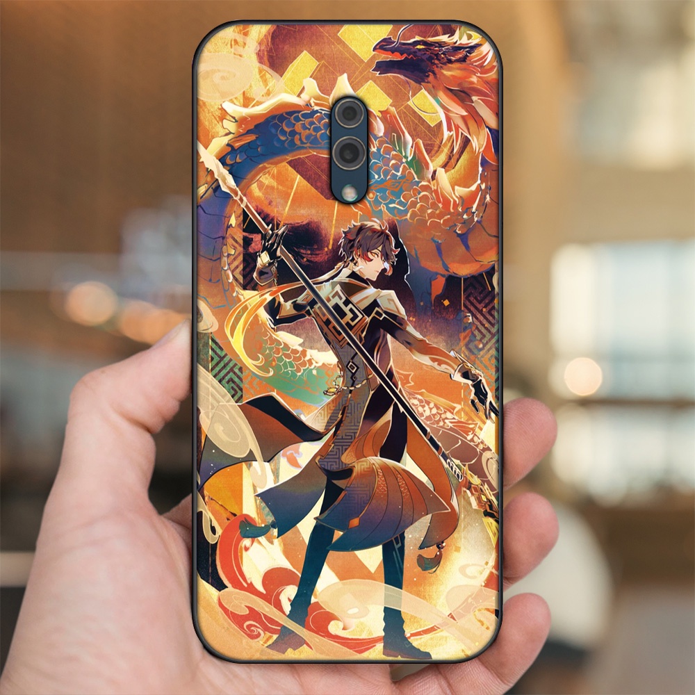 Ốp lưng Oppo K3 viền đen in hình Zhongli Genshin Impact