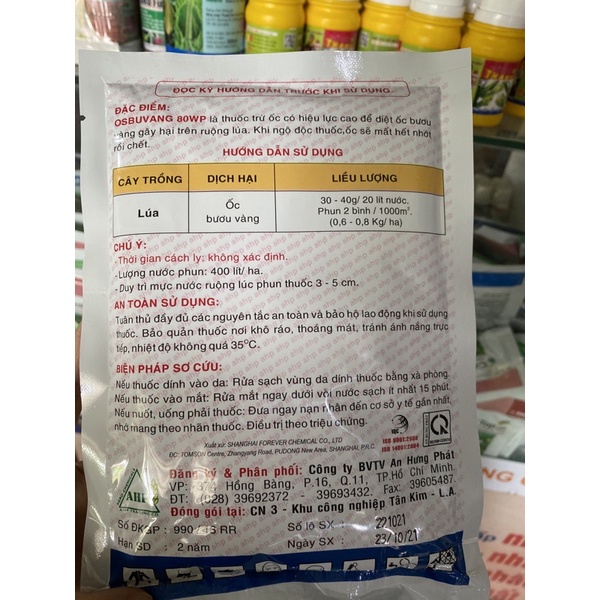 Bả mồi diệt ốc dạng bột OSBUVANG cho lan, cây cảnh,hoa 100gr