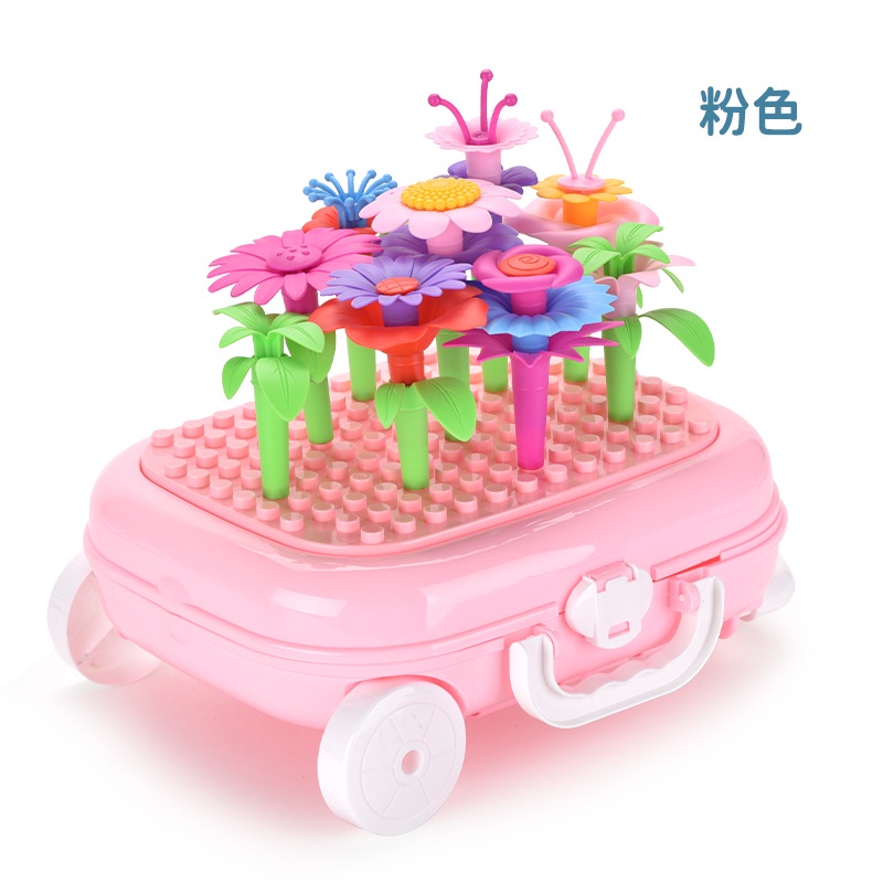 [Hàng sẳn] Bộ đồ chơi Cắm hoa - Vali cắm hoa làm vườn thủ công cho bé. Các em làm thợ cắm hoa nhé...