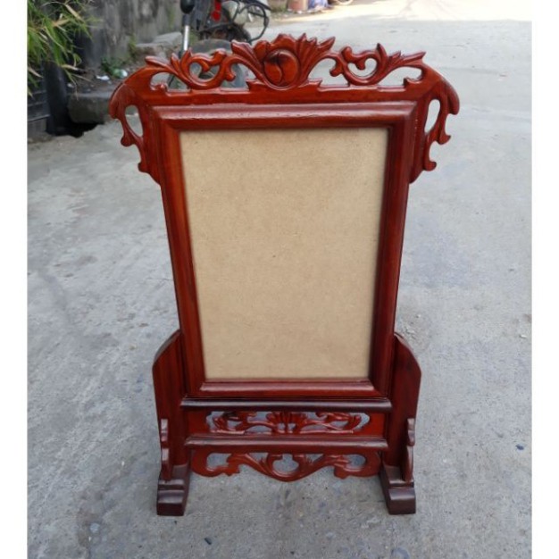 Khung ảnh thờ gỗ hương-Khung ảnh thờ đơn hoa là tây - CÓ BẢO HÀNH ĐỔI TRẢ