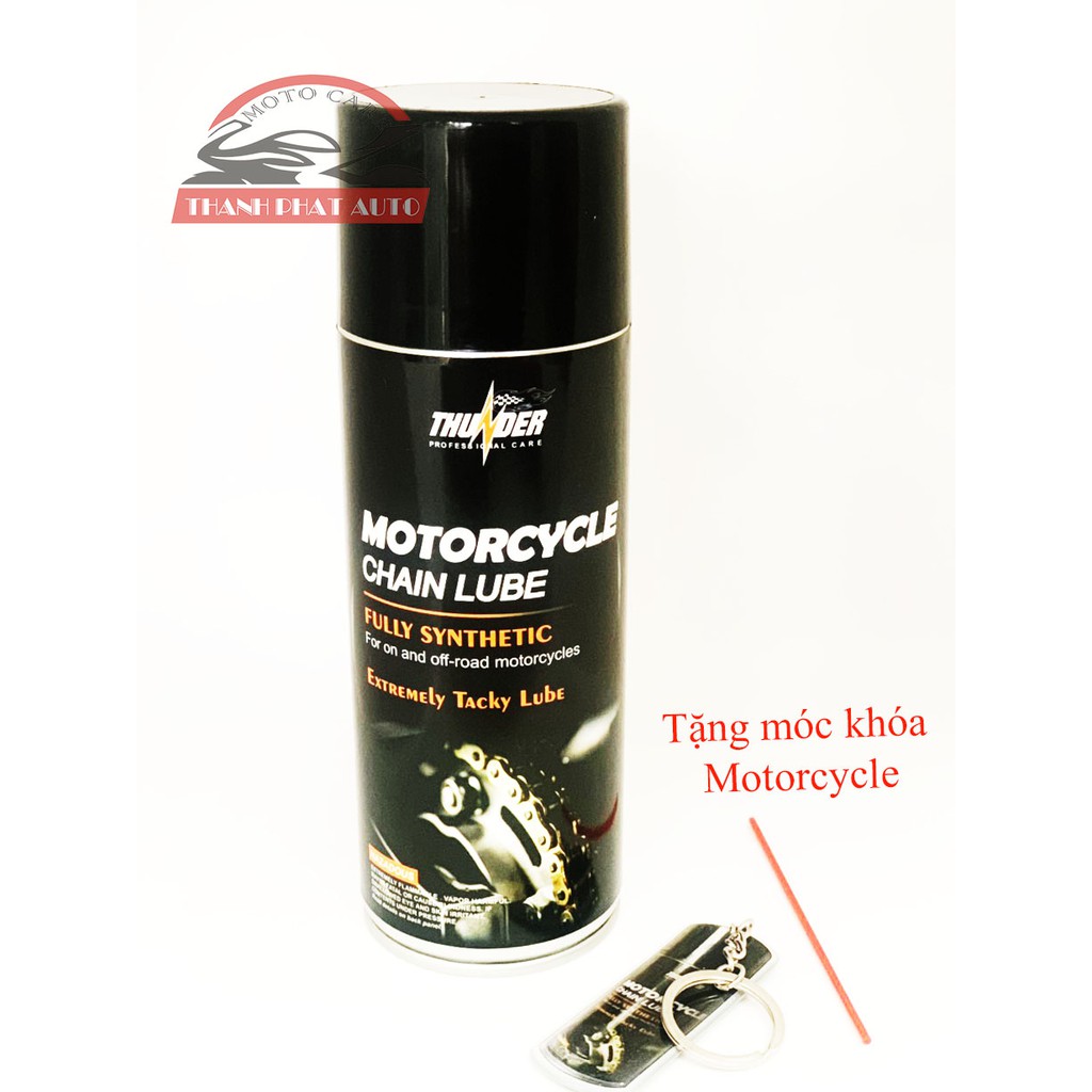 Chai xịt bôi trơn dưỡng sên cao cấp chống văng Thunder Motorcycle Chain Lube 400ml