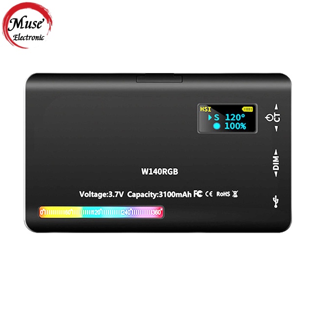 Bộ Bảng Đèn Led W140 Rgb 2500k-9000k Cầm Tay Chuyên Dụng Cho Live Vlog