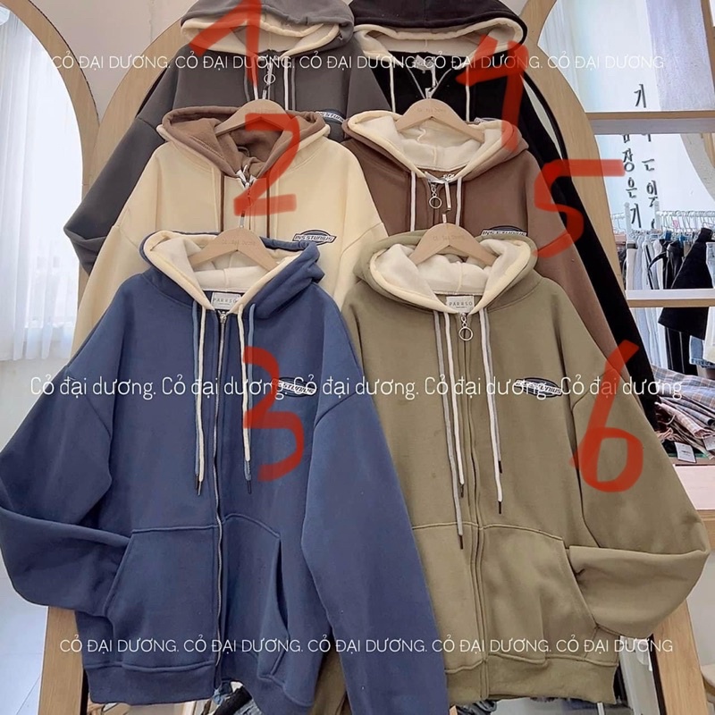 áo khoác nỉ 2 mũ insstunius