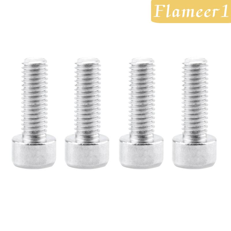 [Flameameer1] 4 Bu Lông Gắn Bình Nước Bằng Hợp Kim Màu Bạc Cho Xe Đạp