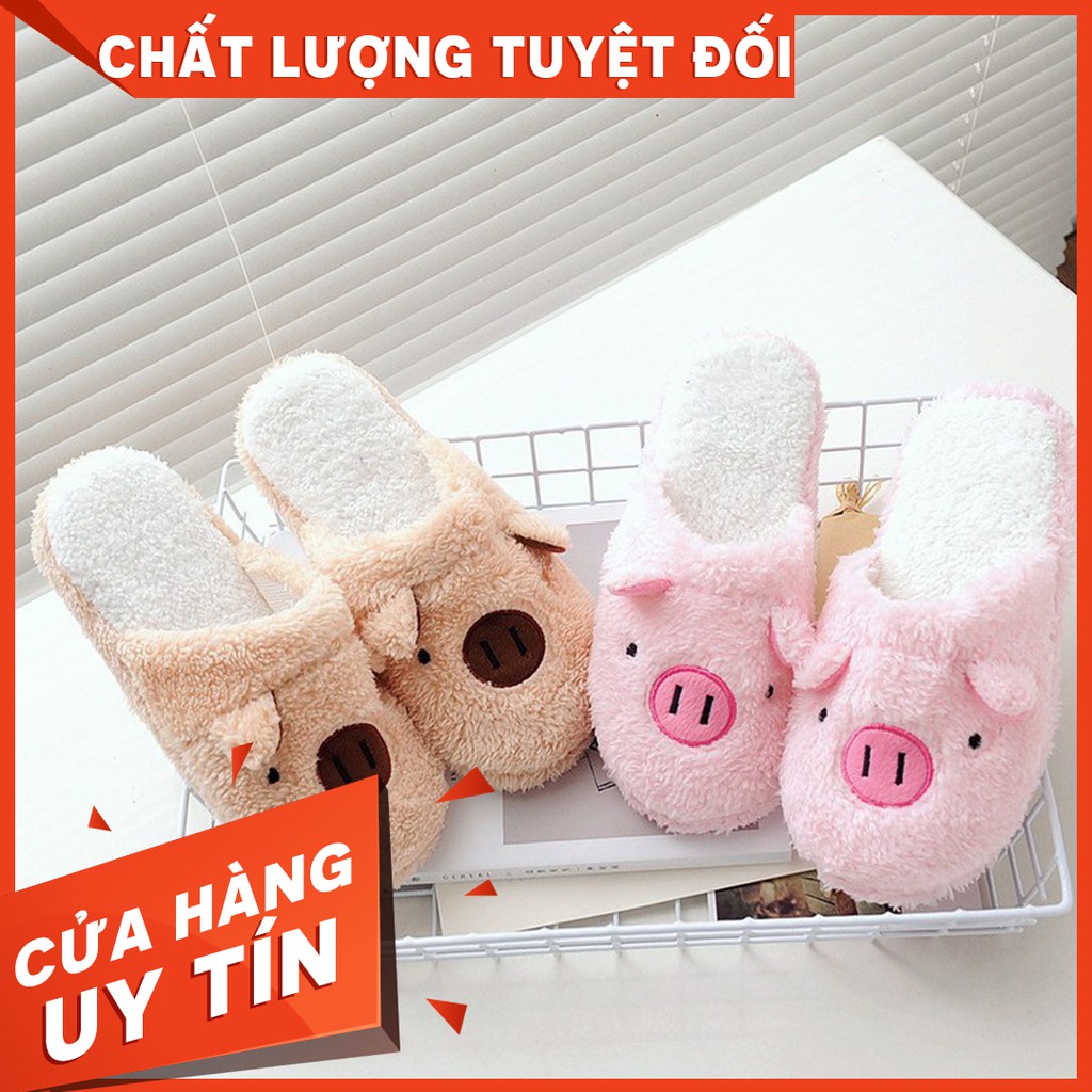 Dép Bông Hình Thú Đi Trong Nhà [Đế Cao Su Non]