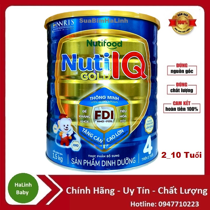 Sữa Nuti IQ gold 4 FDI 1.5kg [Mẫu mới]