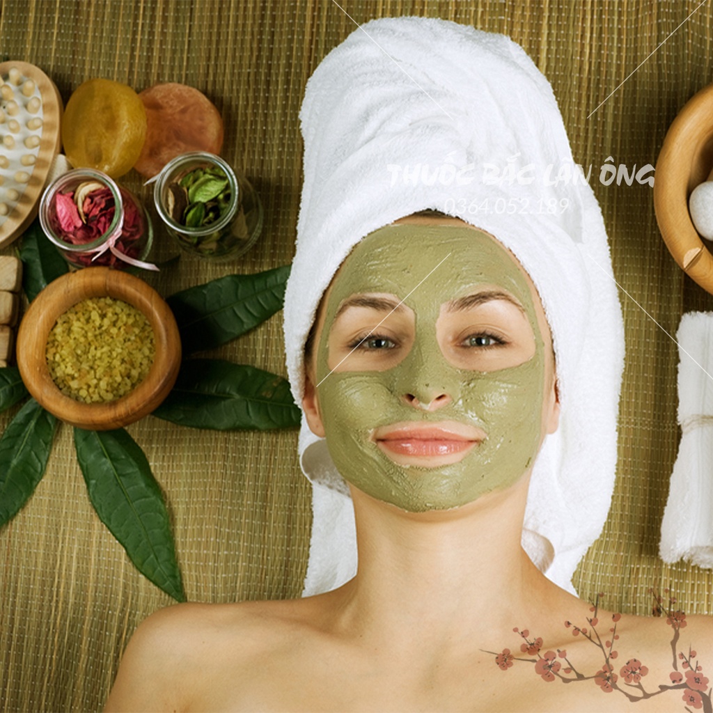 Set 10 loại bột dưỡng da mun (Bột hữu cơ, mask tự nhiên, ngăn ngừa mun, dưỡng ẩm) - Thuốc Bắc Lãn Ông