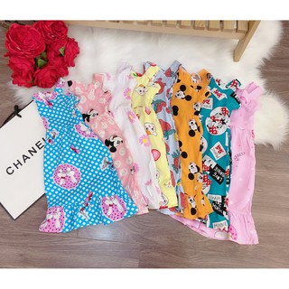 Váy lanh lụa 2 dây siêu mềm mát cho bé gái