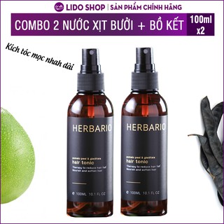 Combo 2 chai xịt dưỡng tóc pomelo peel & gleditsia Herbario 100ml x2