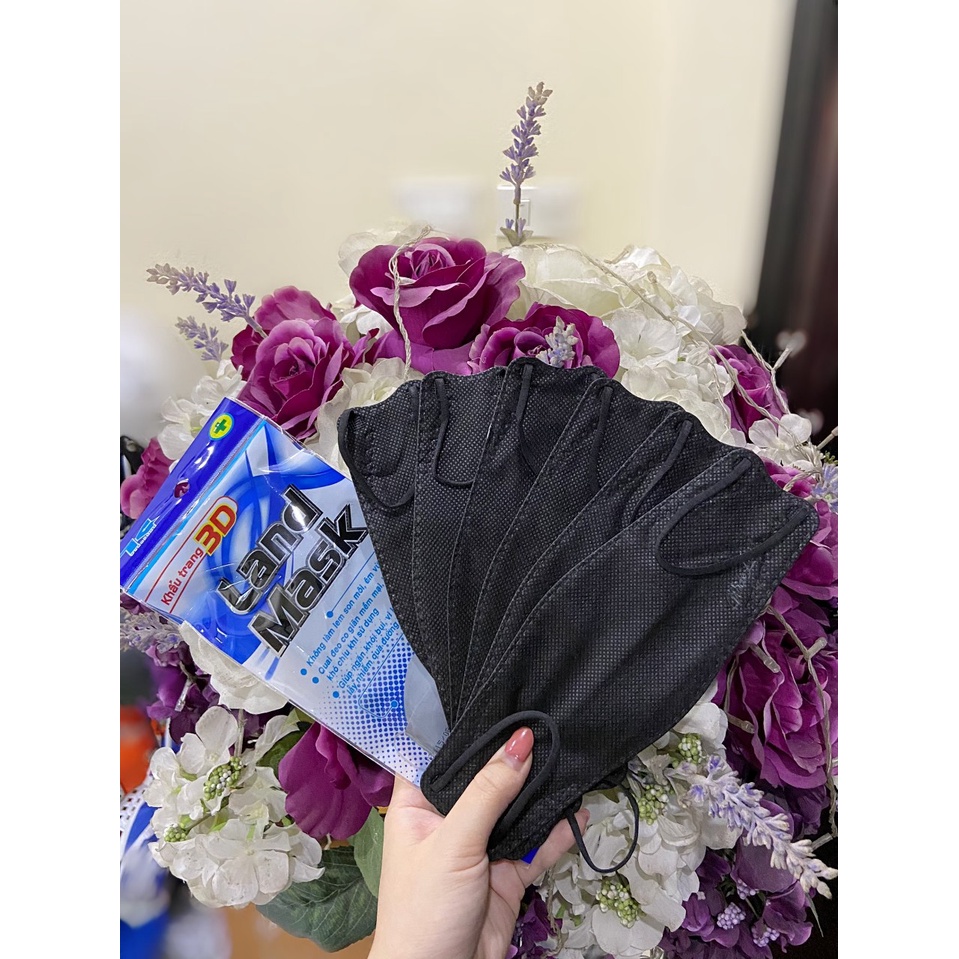 KHẨU TRANG KF94 LAND MASK XANH THAN HOẠT TÍNH TÚI 6 CHIẾC | BigBuy360 - bigbuy360.vn