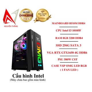 Mua Thùng PC THẾ HỆ 11 ( H510 - I3 10105F - RAM 8G - SSD 240G - GTX1650 - PSU 500W )