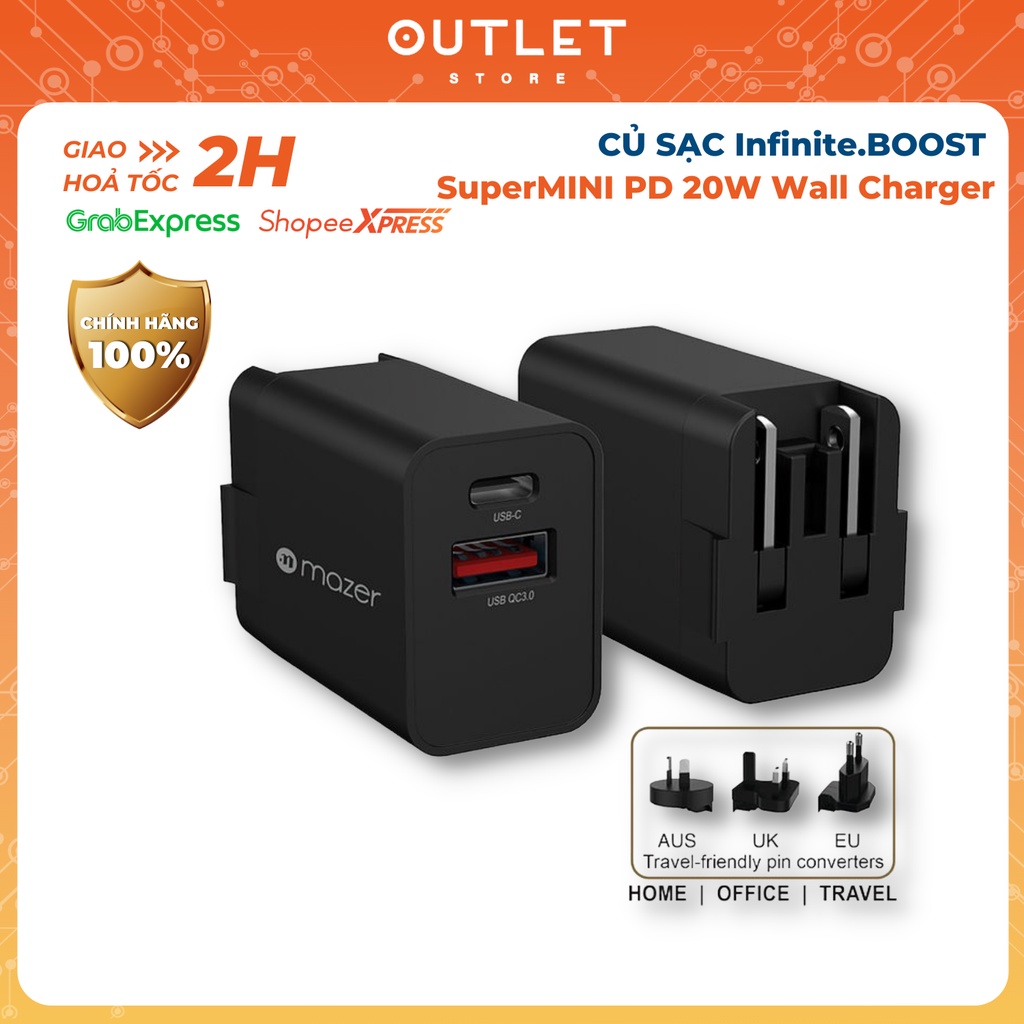 Củ Sạc Infinite.BOOST SuperMINI PD 20W Wall Charger