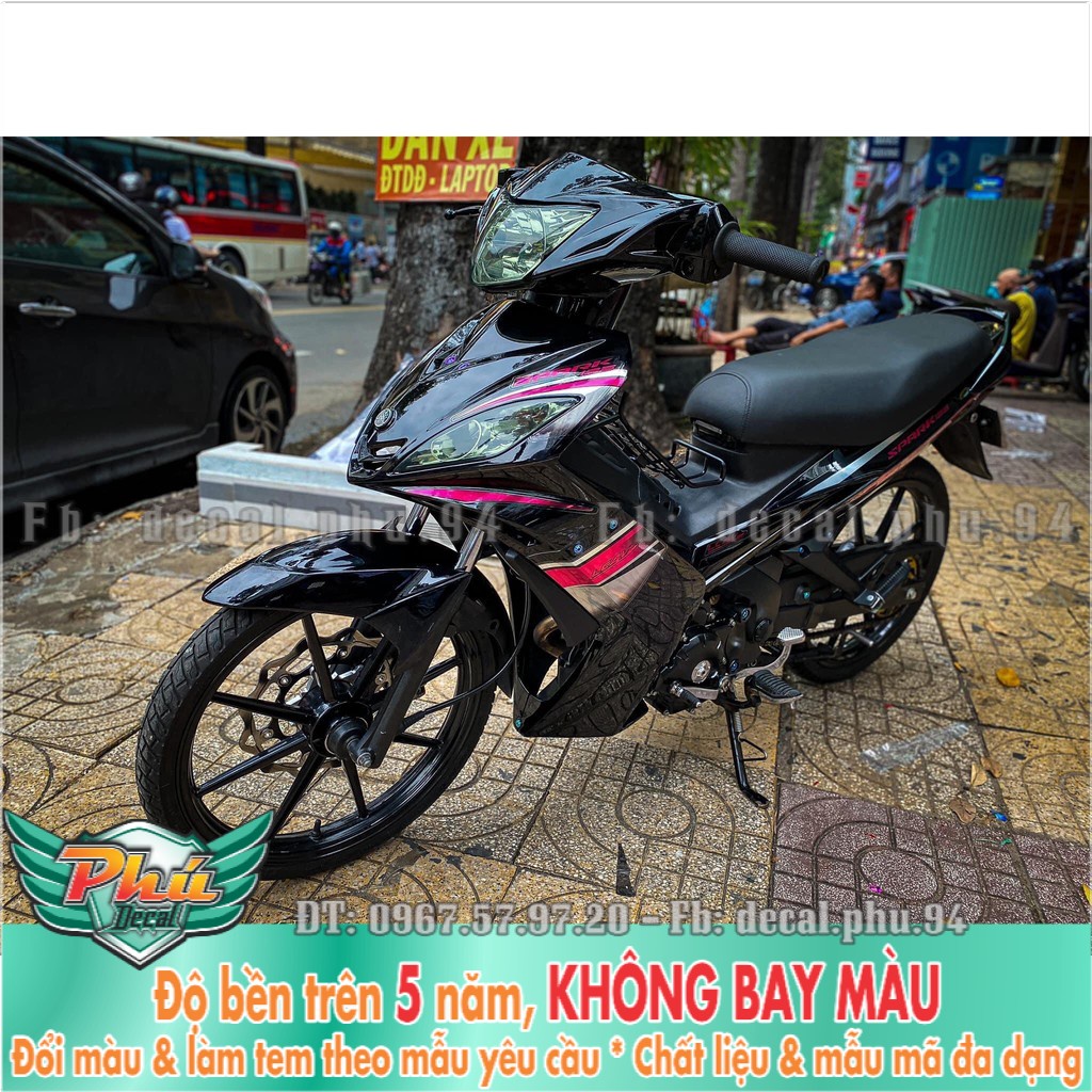 Tem rời Exciter 2006-2010 hồng đen (X) -1