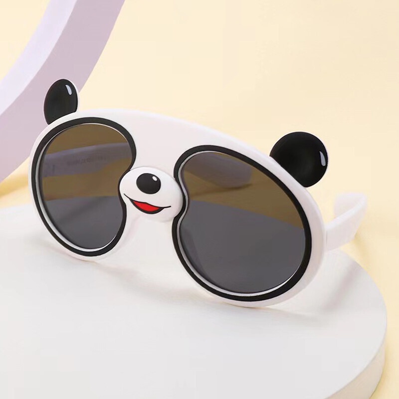 Kính Mát Phân Cực Hình Gấu Trúc Hoạt Hình Bằng Silicone Cho Bé 4-12 Tuổi