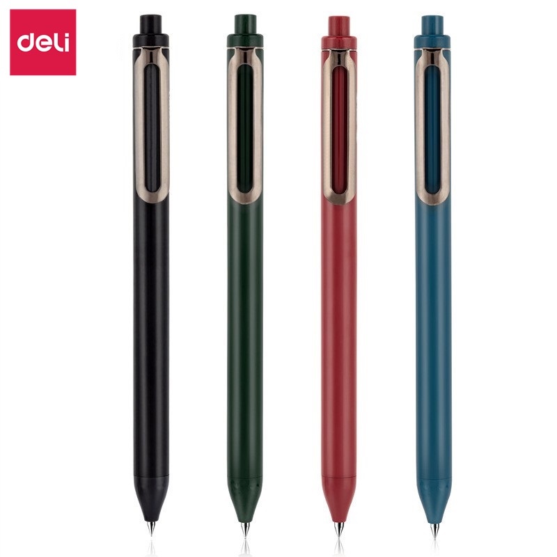 Bút Bi Mực Đen Ngòi 0.5MM Có Thể Thu Gọn Tiện Dụng